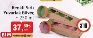 RENKLİ SIRLI YUVARLAK GÜVEÇ